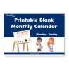 Printable Blank Monthly Calendar (Monday-Sunday)