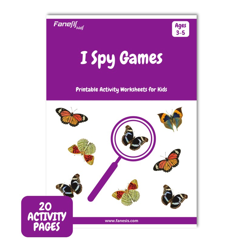 I Spy Games: Printable Activity Worksheets for Kids Ages 3-5
