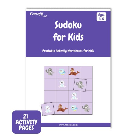 Sudoku for Kids: Printable Activity Worksheets for Kids Ages 3-5