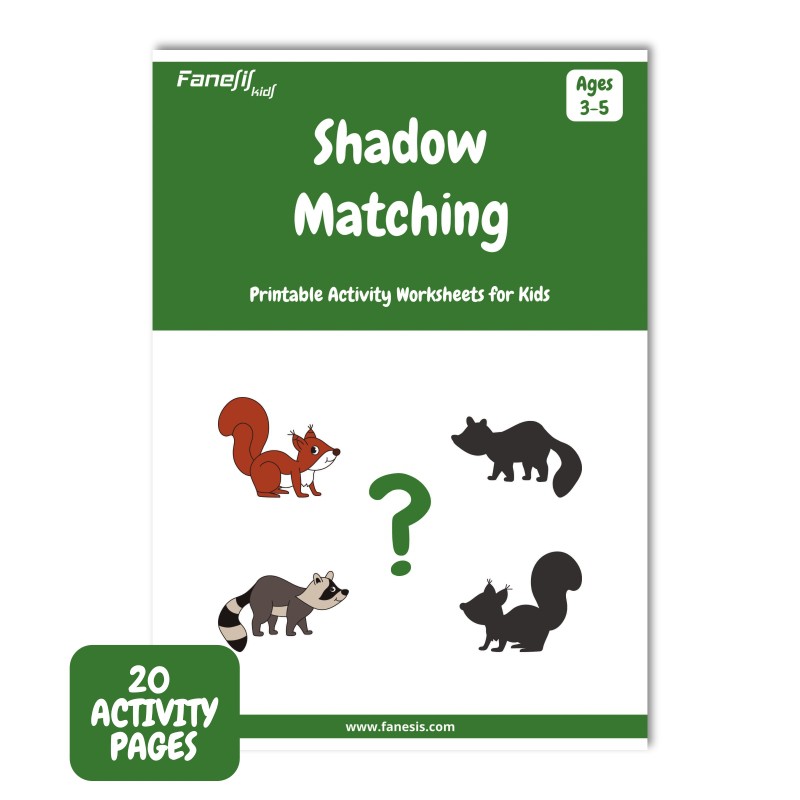 Shadow Matching: Printable Activity Worksheets for Kids Ages 3-5