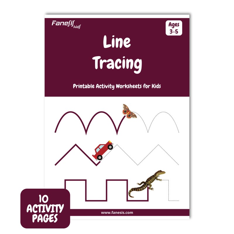 Line Tracing: Printable Activity Worksheets for Kids Ages 3-5