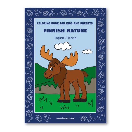 Printable Coloring Book for Kids and Parents: Finnish Nature (English - Finnish)