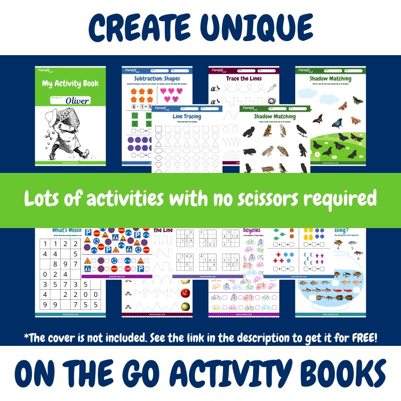 6 Sets Bundle (141 Pages): Printable Activity Worksheets - Fanesis Kids