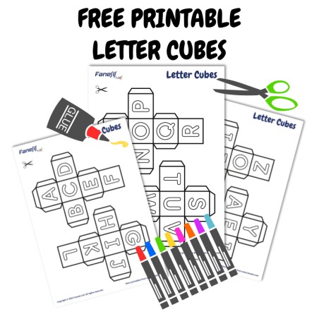 FREE Printable Uppercase Letter Cubes (Coloring Letters)