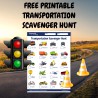 FREE Printable Transportation Scavenger Hunt for Kids Ages 3+