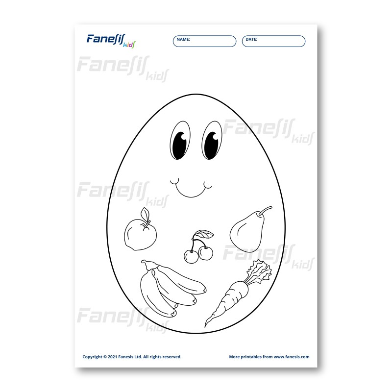 FREE Printable Easter Egg Coloring Page 7