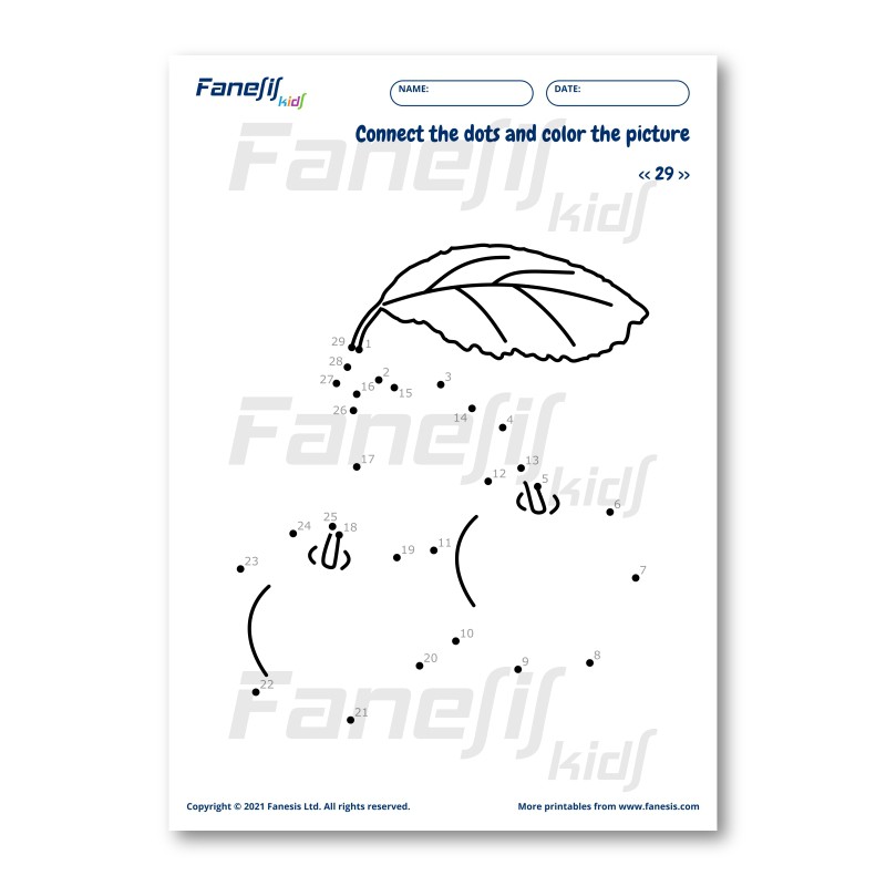 Free Printable Dot To Dot Coloring Pages Fanesis Kids