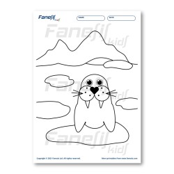 FREE Printable Coloring Page: Walrus