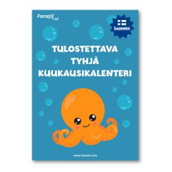 Tulostettava Tyhjä Kuukausikalenteri (SUOMEKSI) - Printable Blank Monthly Calendar (IN FINNISH)