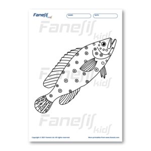 free printable coloring page: fish