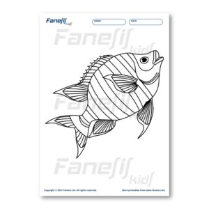 free printable coloring page: fish