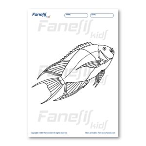 free printable coloring page: fish