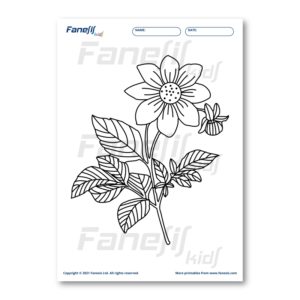 free printable coloring page: flower