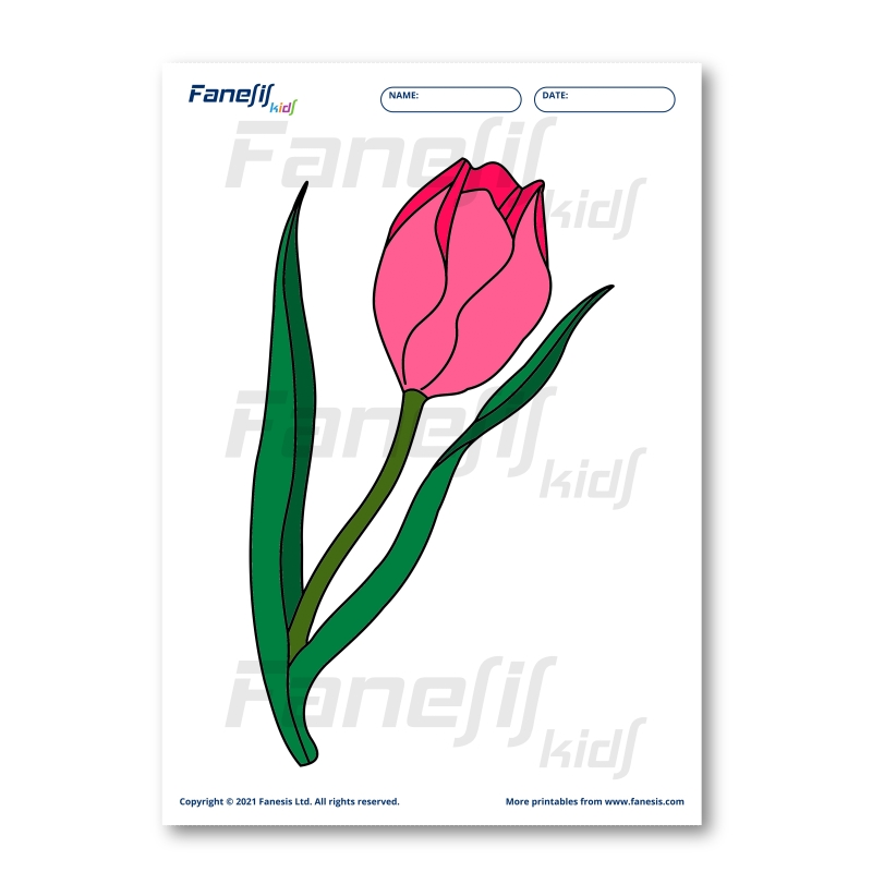 free printable coloring page: flower