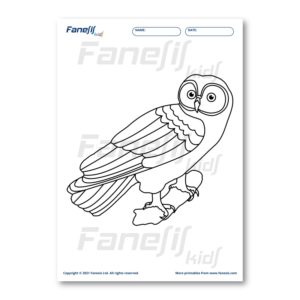 free printable coloring page: owl