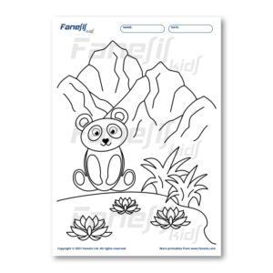 free printable coloring page: panda
