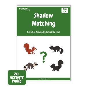shadow matching: free printable activity worksheets for kids ages 3 5