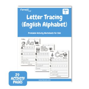 free letter tracing (english alphabet): printable activity worksheets for kids ages 3+