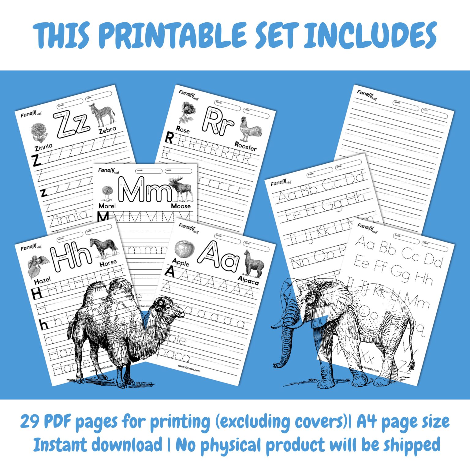 FREE Letter Tracing (English Alphabet): Printable Activity Worksheets ...