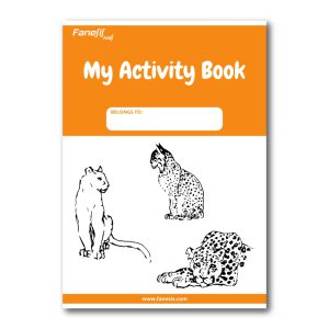 free printable my activity book cover: animals