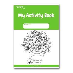 free printable my activity book cover: flower bouquet