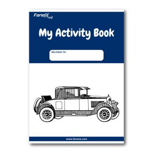 free printable my activity book cover: car