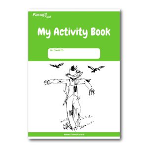 free printable my activity book cover: scarecrow