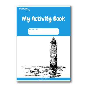 free printable my activity book cover: lighthouse