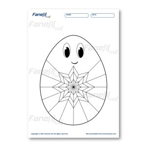 free printable easter egg coloring page 2