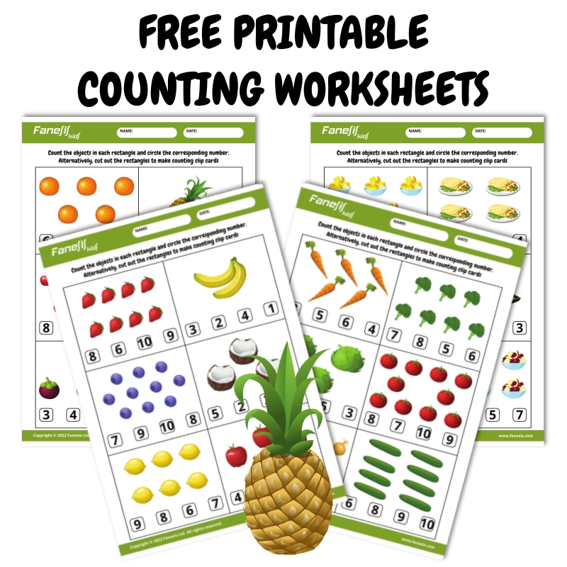 FREE Printable Counting Worksheets / Clip Cards for Kids Ages 3+ FREE Printable Counting Worksheets / Clip Cards for Kids Ages 3+