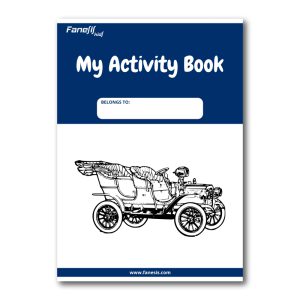free printable my activity book cover: car