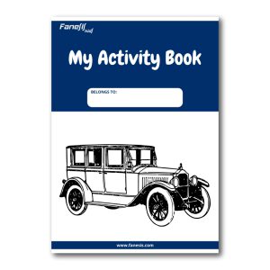 free printable my activity book cover: car